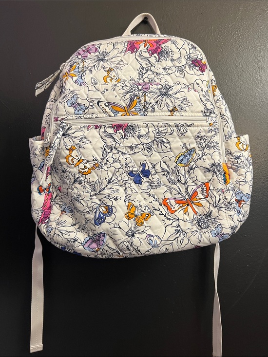 Vera Bradley Handbags - Vera Bradley Large Size Quilted White Butterfly Print Women’s Backpack
